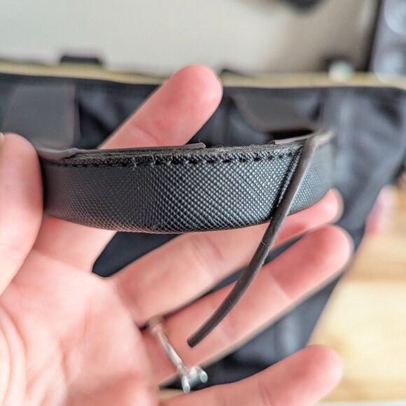 Aimee Kestenberg | Black Nylon Travel Tote Bag with Gold Hardware - Picture 12 of 13